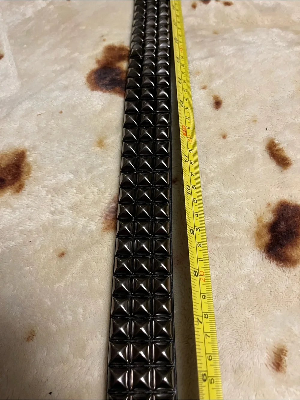 Black Studded Leather Belt for Men
